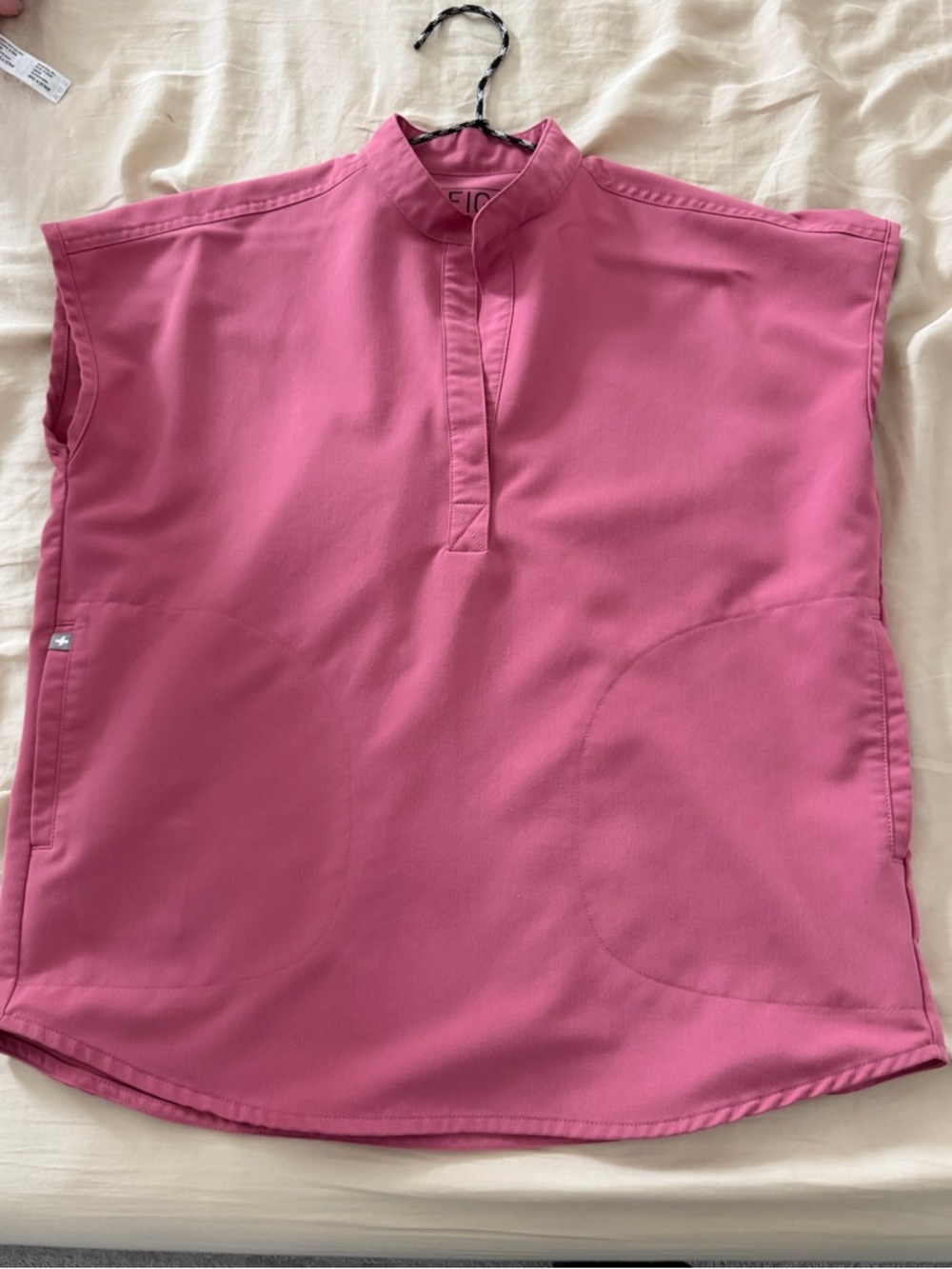 Figs Rose Pink Sleeveless Tunic Top